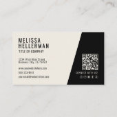 Carte De Visite Société de Code QR Photo Professionnel Votre Logo (Dos)