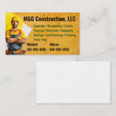 Carte De Visite Société de construction (Devant / Derrière)