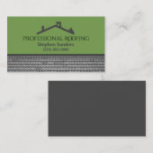 Carte De Visite Société de construction de toitures professionnell (Devant / Derrière)