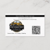 Carte De Visite Société de construction d'équipement lourd profess (Dos)