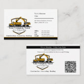 Carte De Visite Société de construction d'équipement lourd profess (Devant / Derrière)