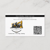 Carte De Visite Société de construction d'équipement lourd profess (Dos)