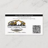 Carte De Visite Société de construction d'équipement lourd profess (Dos)