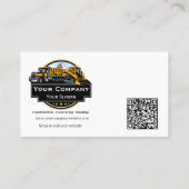 Carte De Visite Société de construction d'équipement lourd profess (Dos)