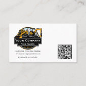 Carte De Visite Société de construction d'équipement lourd profess (Dos)