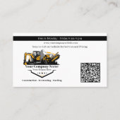 Carte De Visite Société de construction d'équipement lourd profess (Dos)