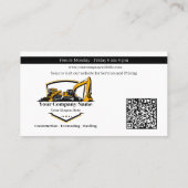 Carte De Visite Société de construction d'équipement lourd profess (Dos)