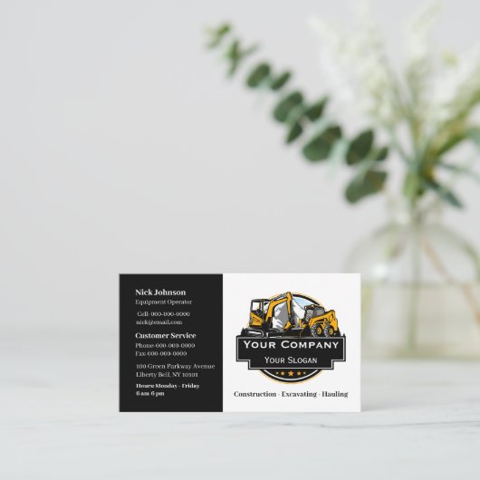 Carte De Visite Société de construction d'équipement lourd profess (Debout devant)