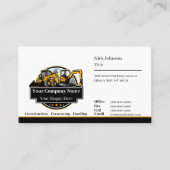 Carte De Visite Société de construction d'équipement lourd profess (Devant)