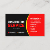 Carte De Visite Société de construction et de remodelage (Dos)