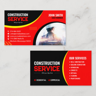 Carte De Visite Société de construction et de remodelage