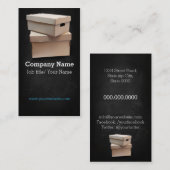 Carte De Visite Société de déménagement/Boîte/Boîtes/Société de ca (Devant / Derrière)