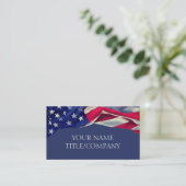 Carte De Visite Société de drapeau américain Nom (Debout devant)