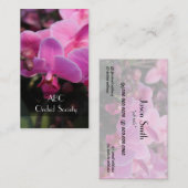 Carte De Visite société de fleurs d'orchidées (Devant / Derrière)
