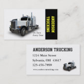 Carte De Visite Société de livraison de semi-camions (Devant / Derrière)