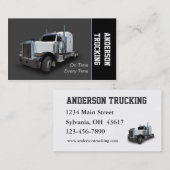 Carte De Visite Société de livraison de semi-camions (Devant / Derrière)