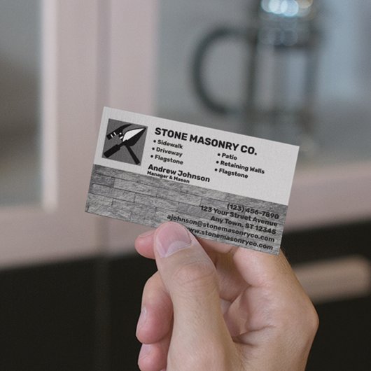 Carte De Visite Société de maçonnerie de pierre