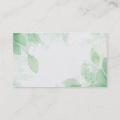 Carte De Visite Société de nettoyage, Vert, Écologique, Nature (Dos)