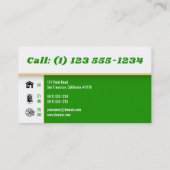 Carte De Visite Société de peinture | AZ-Pro Peintres Vert (Dos)