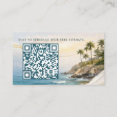 Carte De Visite Société de peinture Côtière Luxe (Dos)