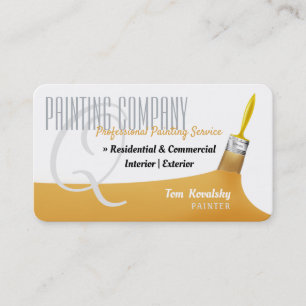 Carte De Visite Société de peinture Jaune professionnel