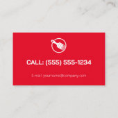 Carte De Visite Société de peinture | Rouge professionnel (Dos)