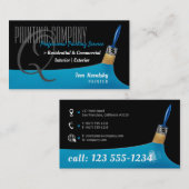 Carte De Visite Société de peinture | Sky Blue professionnel (Devant / Derrière)