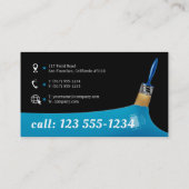 Carte De Visite Société de peinture | Sky Blue professionnel (Dos)