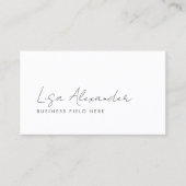 Carte De Visite Société de rédaction manuscrite de nom | Blanc (Devant)