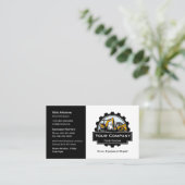 Carte De Visite Société de réparation d'équipement lourd professio (Debout devant)