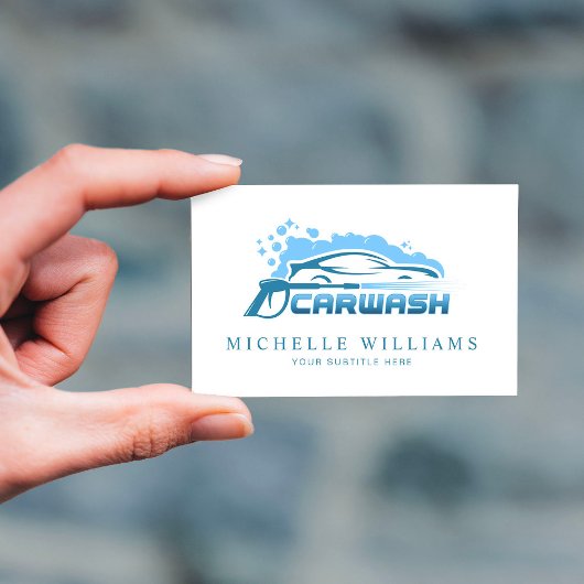 Carte De Visite Société de service de lavage moderne