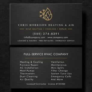 Carte De Visite Société de services de chauffage et de climatisati