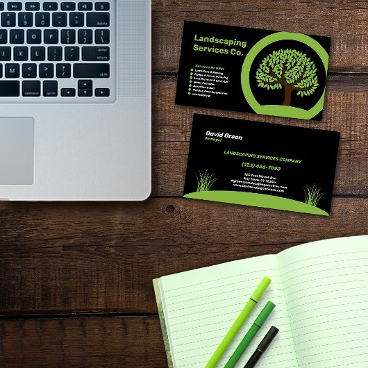 Carte De Visite Société de services de paysage