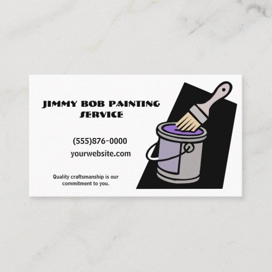 Carte De Visite Société de services de peinture (Devant)