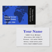 Carte De Visite Société de services financiers (Devant / Derrière)