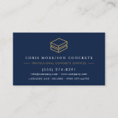 Carte De Visite Société de solutions en béton et ciment QR Code (Devant)