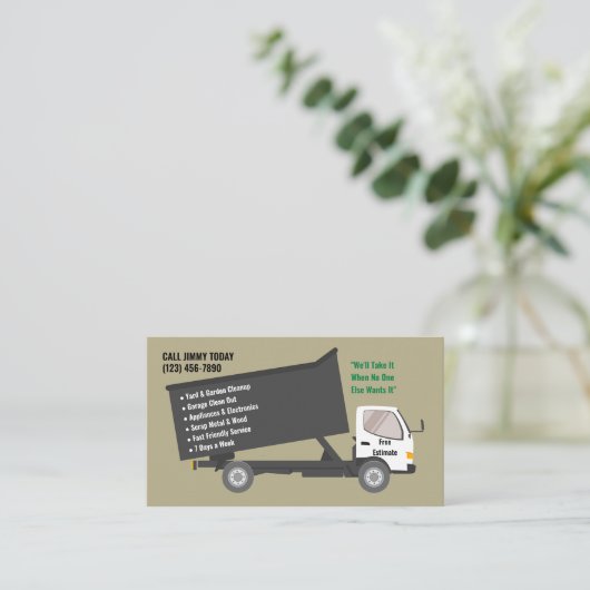 Carte De Visite Société de suppression de junk (Debout devant)