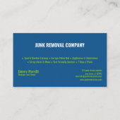 Carte De Visite Société de suppression de junk (Dos)