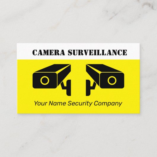 Carte De Visite Société de surveillance vidéo de caméra de sécurit (Devant)
