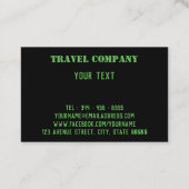 Carte De Visite Société de voyage (Dos)