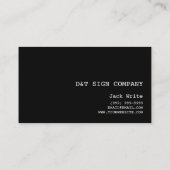 Carte De Visite Société des signes ouverts (Dos)