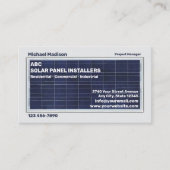 Carte De Visite Société d'installation de panneaux solaires (Devant)