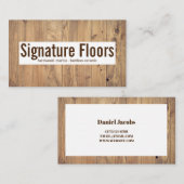 Carte De Visite Société d'installation de plancher (Devant / Derrière)