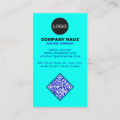 Carte De Visite (Société Électrique) (Logo & Code QR d'entreprise) (Dos)