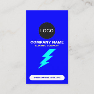 Carte De Visite (Société Électrique) (Logo & Code QR d'entreprise)