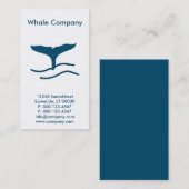 Carte De Visite société faite sur commande de baleine (Devant / Derrière)