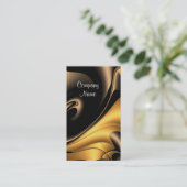 Carte de visite Société Gold Bronze Abstrait (Debout devant)