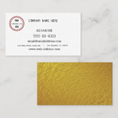 Carte De Visite Société Gold personnalisée (Devant / Derrière)