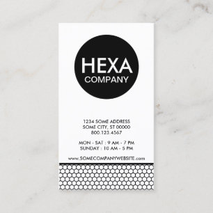 Carte De Visite société hexagonale simple