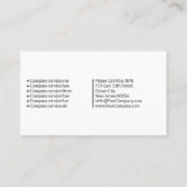 Carte De Visite Société moderne dynamique Black & White (Dos)